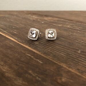 David Yurman Diamond & Topaz Albion Stud Earrings